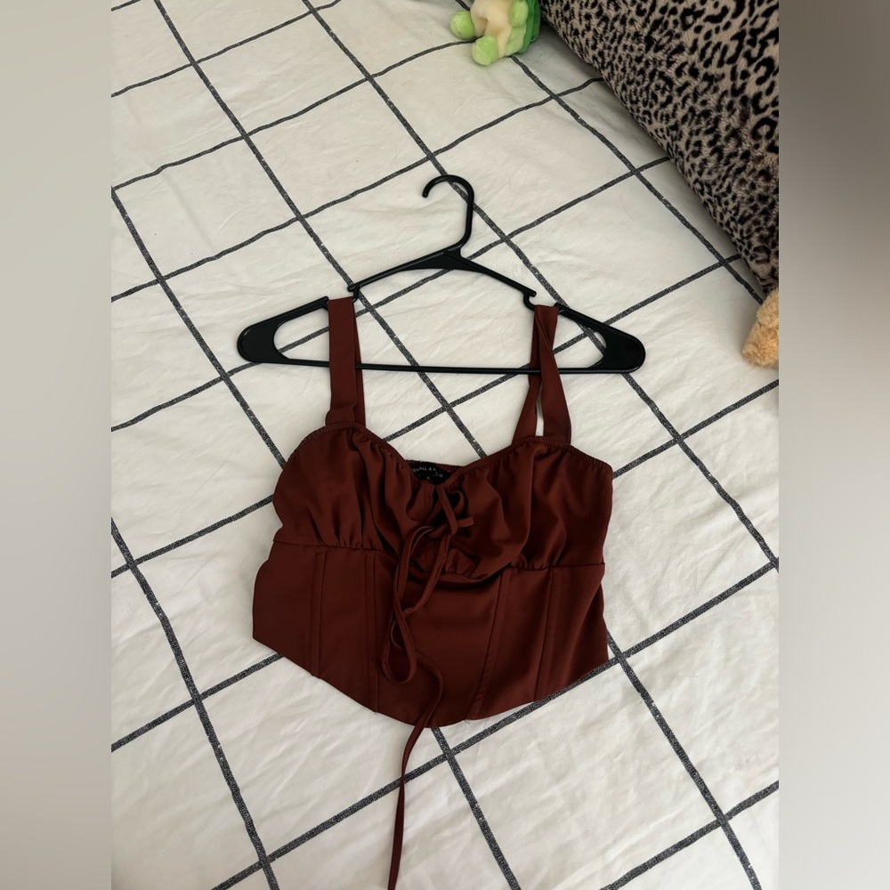 kendal & kylie copper corset